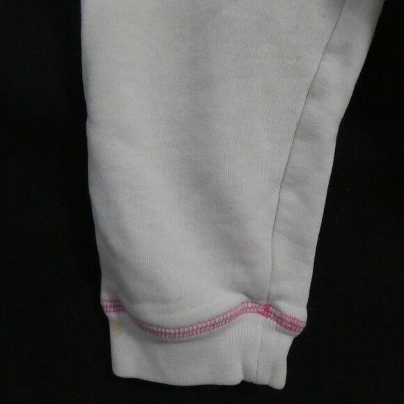 ROOTS 73 | 8.5 inch measured waist | White Sweatpants | Pink Roots Back *stains - Picture 6 of 15